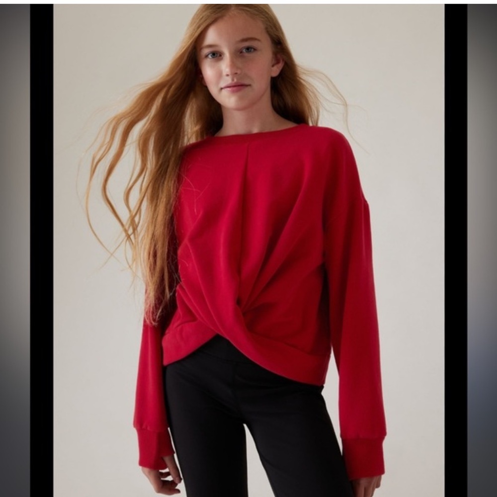 Athleta Girl sz 10 retroplush twist sweatshirt